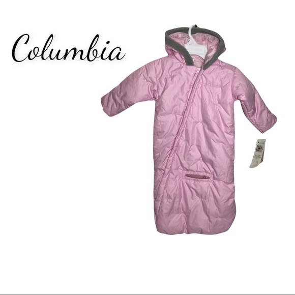 NWT Columbia Pink Baby Snow Suit Blizzard Buster Bunting Bag - Picture 1 of 13